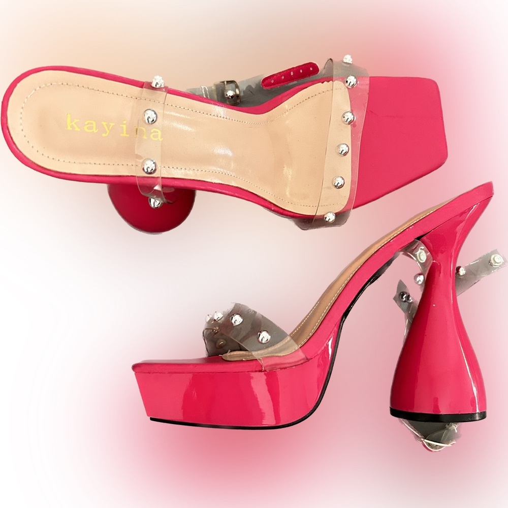 Pink Chunky Heels